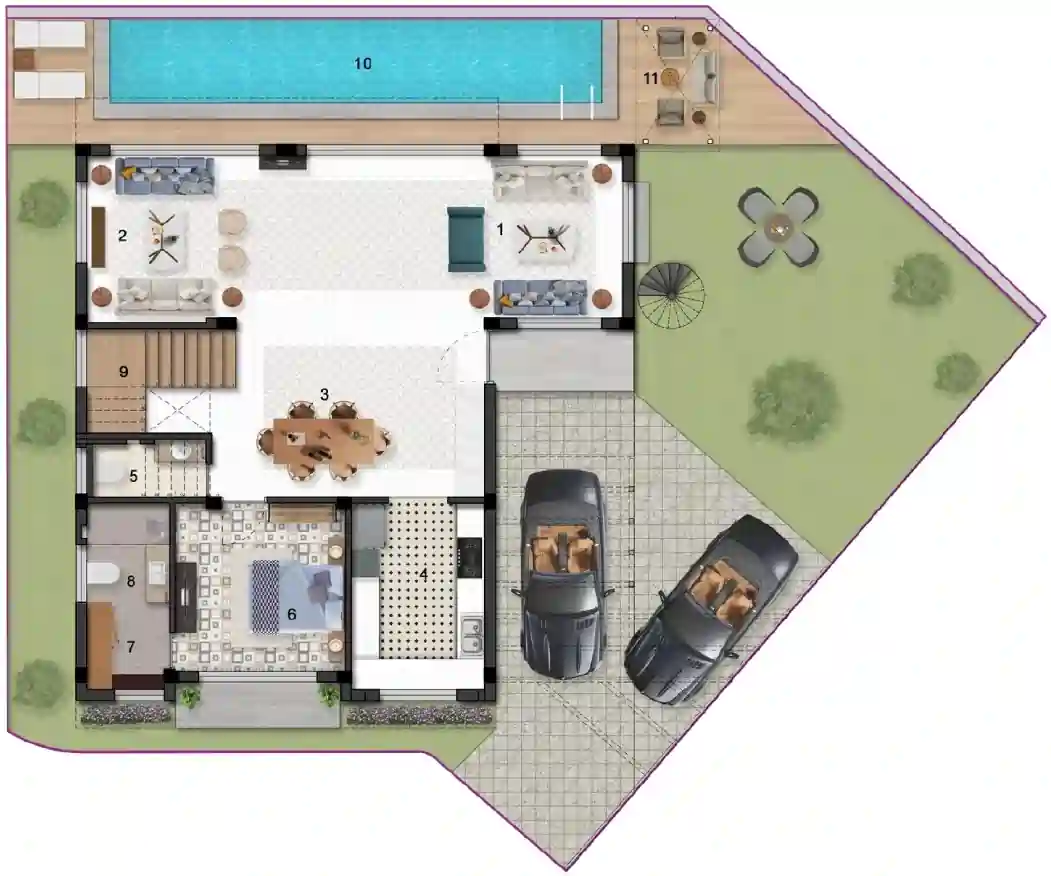 Binghatti Aquarise ground floor plan
