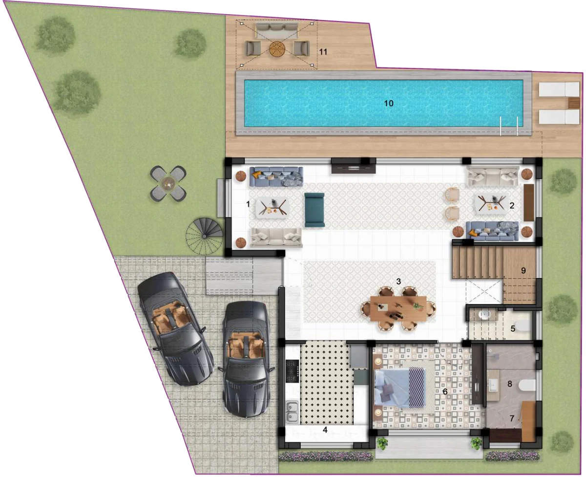 Binghatti Aquarise ground floor plan
